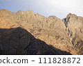 The sun-drenched brown cold mountains of the Caucasus 111828872