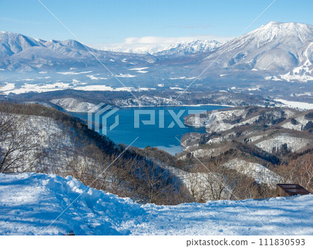 Lake Nojiri seen from Madarao Kogen Ski Resort 111830593