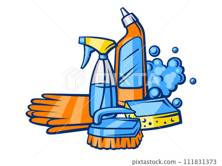 Housekeeping cleaning illustration. Background for service and advertising. 111831373