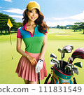 Female golfer aiming to break 100 111831549