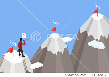 3D Isometric Flat Vector Illustration of Business Goals 3D Isometric Flat Vector Illustration of Business Goals 111832017
