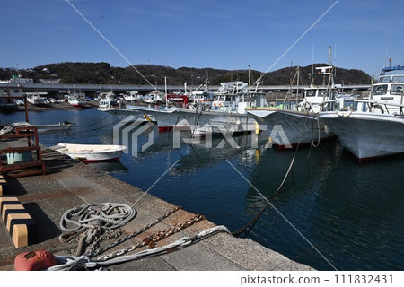 fishing port scene 111832431