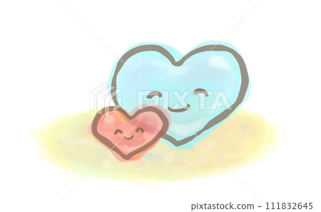 Hearts and hearts that warm and comfort each other 111832645