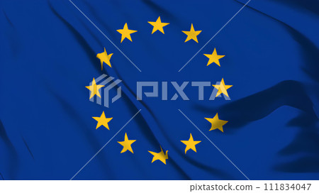 The EU flag is flying. 111834047