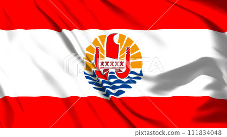 法屬玻里尼西亞的國旗飄揚。 111834048