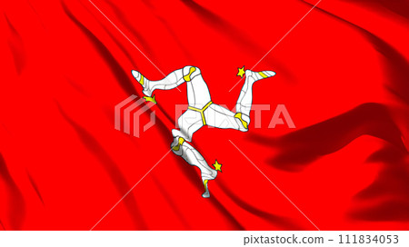 馬恩島旗幟飄揚。 111834053