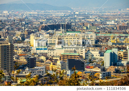 [Uji Scenery] View of Uji City from Daikichiyama Observation Deck 111834506