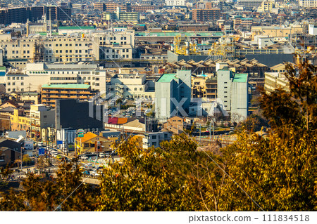 [Uji Scenery] View of Uji City from Daikichiyama Observation Deck 111834518