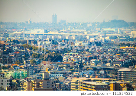 [Uji Scenery] View of Uji City from Daikichiyama Observation Deck 111834522