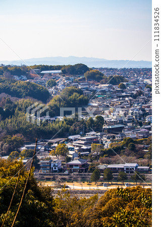 [Uji Scenery] View of Uji City from Daikichiyama Observation Deck 111834526