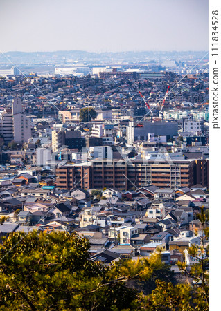[Uji Scenery] View of Uji City from Daikichiyama Observation Deck 111834528