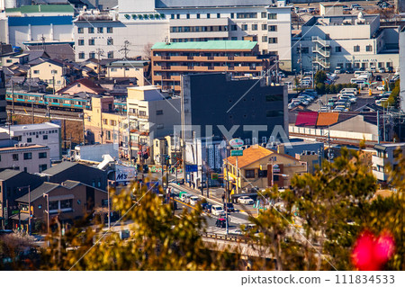 [Uji Scenery] View of Uji City from Daikichiyama Observation Deck 111834533