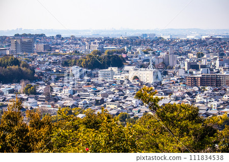 [Uji Scenery] View of Uji City from Daikichiyama Observation Deck 111834538