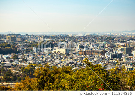 [Uji Scenery] View of Uji City from Daikichiyama Observation Deck 111834556