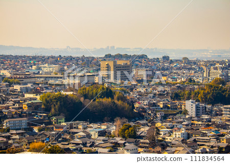 [Uji Scenery] View of Uji City from Daikichiyama Observation Deck 111834564