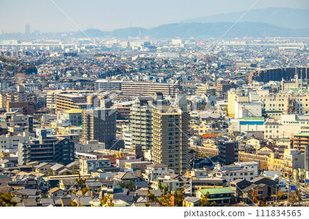 [Uji Scenery] View of Uji City from Daikichiyama Observation Deck 111834565