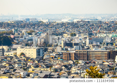 [Uji Scenery] View of Uji City from Daikichiyama Observation Deck 111834566