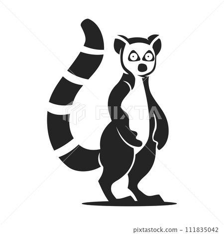 lemur logo template Isolated. Brand Identity. Icon Abstract Vector graphic 111835042