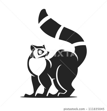 lemur logo template Isolated. Brand Identity. Icon Abstract Vector graphic 111835045