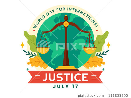 World Day of Social Justice Vector Illustration with Scales or Hammer for a Just Relationship and Injustice Protection in Flat Cartoon Background 111835300