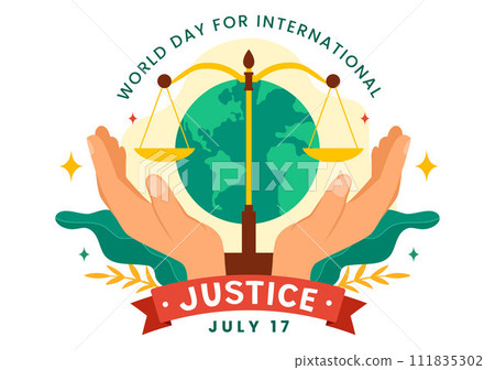 World Day of Social Justice Vector Illustration with Scales or Hammer for a Just Relationship and Injustice Protection in Flat Cartoon Background 111835302