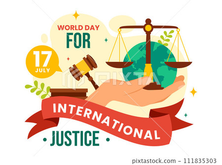 World Day of Social Justice Vector Illustration with Scales or Hammer for a Just Relationship and Injustice Protection in Flat Cartoon Background 111835303
