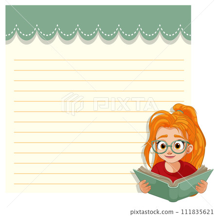 Young Girl Enjoying Her Reading Time 111835621