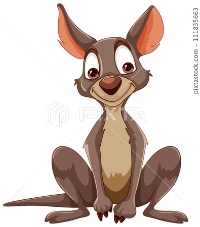Cheerful Cartoon Bush Baby Illustration Cheerful Cartoon Bush Baby Illustration 111835663