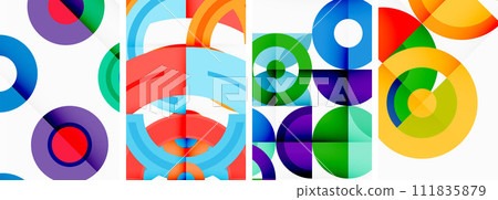 Circles and rings geometric backgrounds. Posters for wallpaper, business card, cover, poster, banner, brochure, header, website Circles and rings geometric backgrounds. Posters for wallpaper, business card, cover, poster, banner, brochure, header, website 111835879