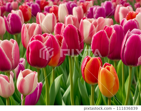beautiful tulips in the garden beautiful tulips in the garden 111836839