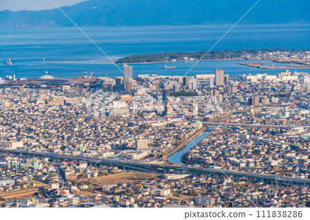 （靜岡縣）從靜岡市一本松公園看到的清水區街景 111838286