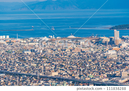 （靜岡縣）從靜岡市一本松公園看到的清水區街景 111838288