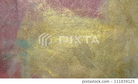 Colorful paint background gold, pink, green 111839125