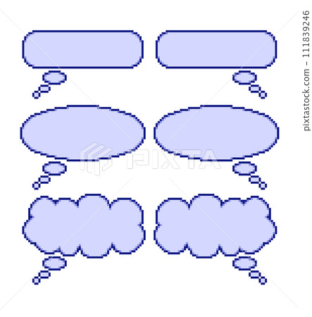 speech bubble pixel art 111839246
