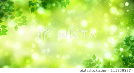 New green leaves landscape background New green leaves landscape background 111839557