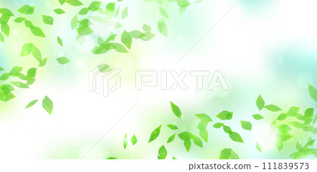 New green leaves landscape background 111839573
