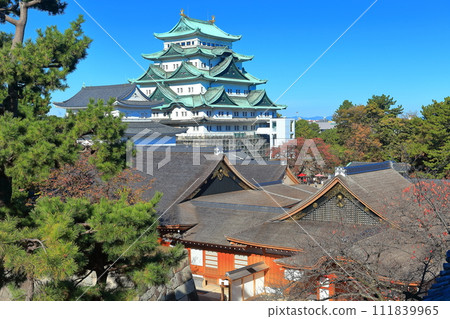 [愛知縣] 晴天時的名古屋城大天守閣和本丸禦殿 111839965
