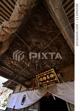 神崎神社的龍雕塑 111840108