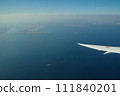 羽田機場東京灣景東京跑道平面窗景從飛機窗 111840201