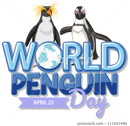 Celebrating World Penguin Day Illustration 111841496