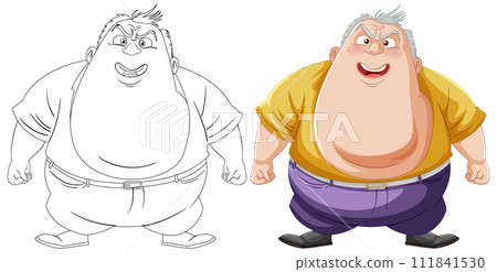 Before and After Fitness Illustration 111841530
