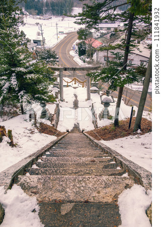 [岱神社] 從參道俯瞰入口[大町市美馬] 111841932