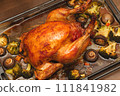home-cooked roast chicken 111841982