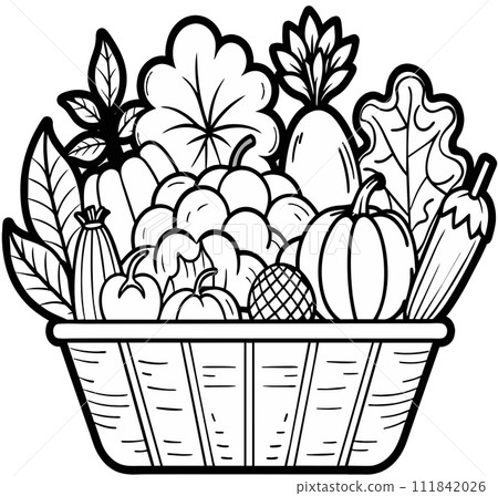 basket of vegetables 111842026