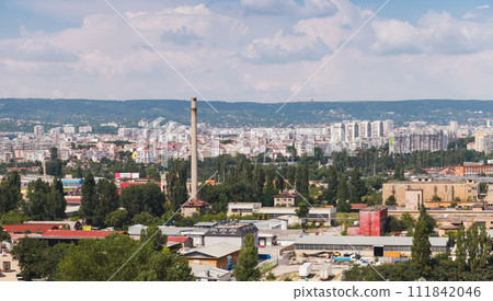 Industrial district of Varna, Bulgaria. Bird eye view 111842046