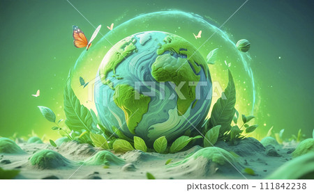 Green planet Earth, ecology and protection concept Green planet Earth, ecology and protection concept 111842238