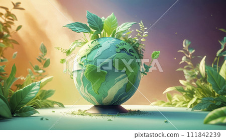 Green planet Earth, ecology and protection concept 111842239