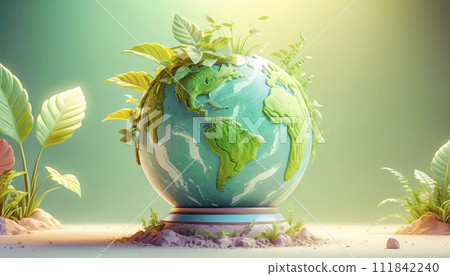 Green planet Earth, ecology and protection concept Green planet Earth, ecology and protection concept 111842240