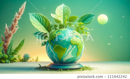 Green planet Earth, ecology and protection concept Green planet Earth, ecology and protection concept 111842242