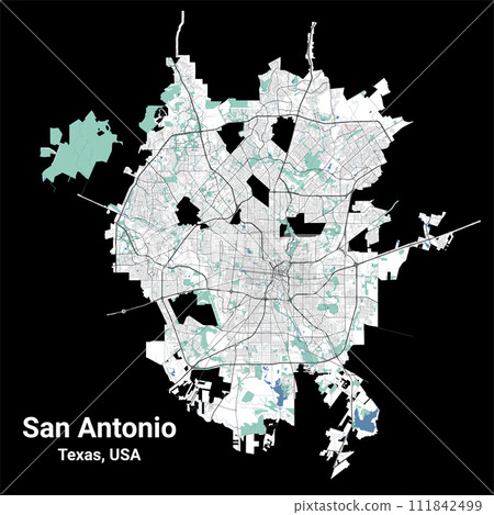 San Antonio city map, administrative area San Antonio city map, administrative area 111842499